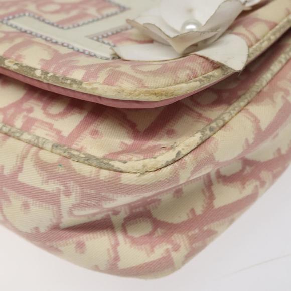 Christian Dior Trotter Canvas Shoulder Bag Silver Pink Auth yb749 - Picture 10 of 16